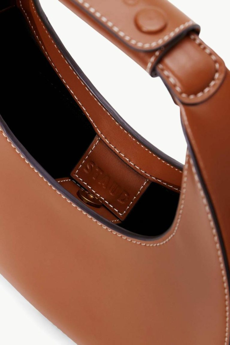 Women Crossbody Staud Mini Moon Bag Tan