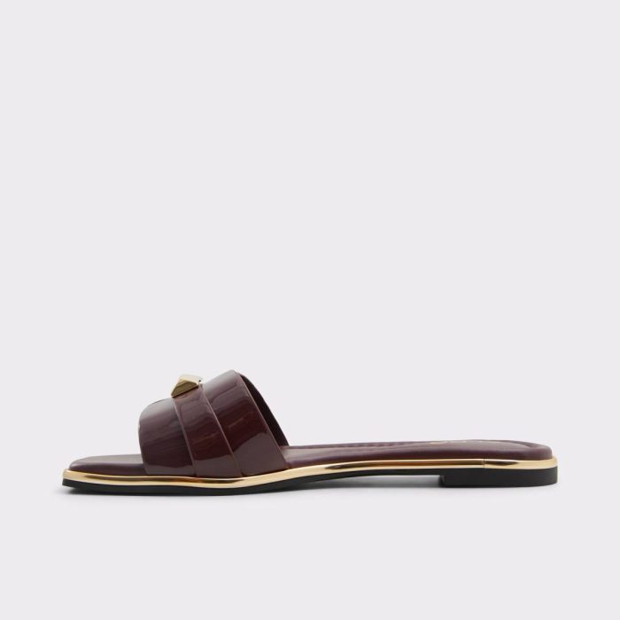 Women Darine Bordo Women's Flat Sandals Aldo Bordo Sandals