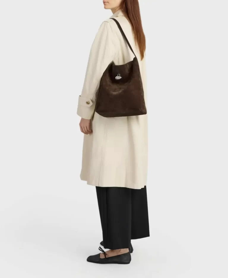 Women Drop Hobo - Dark Rosewood(Suede) Cafune Shoulder Bag