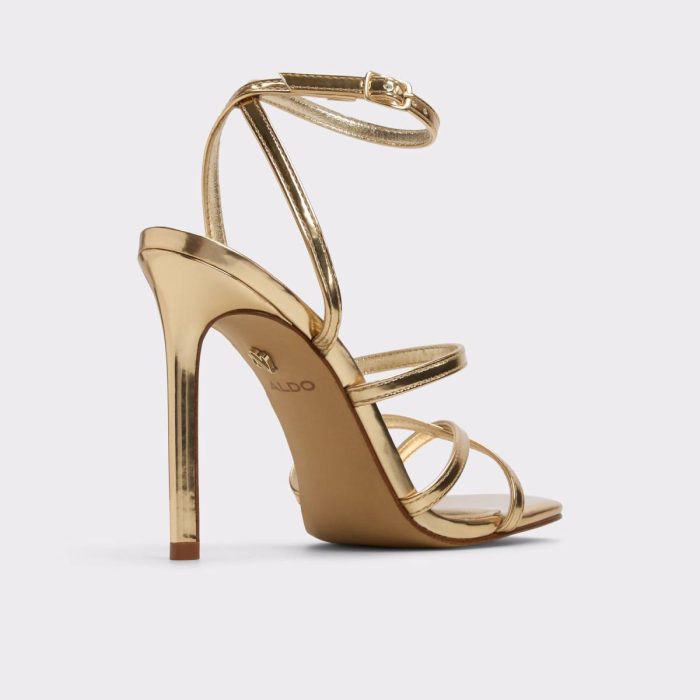 Women Gold Galoi Gold Women's Metallics Heels Aldo