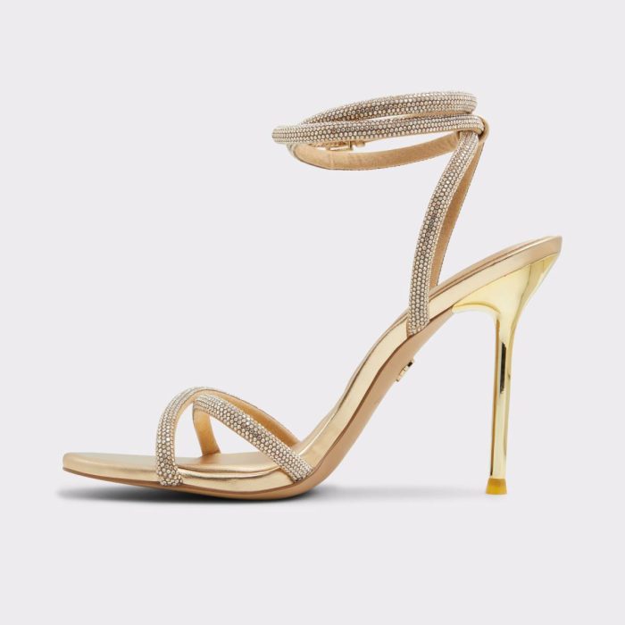 Women Gold Manaelden Gold Women's Heeled Sandals Aldo Heels