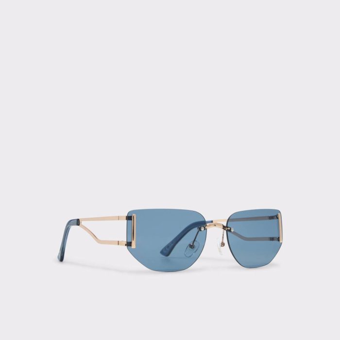 Women Gold Sunglasses Aldo Delalle Gold Women's Square