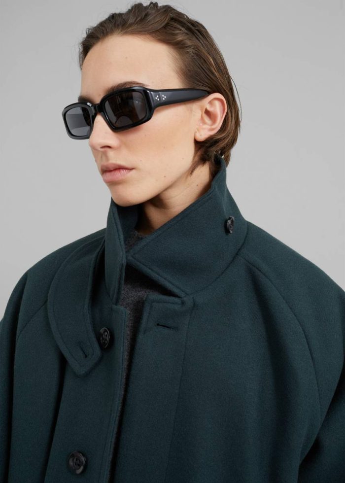 Women Green The Frankie Shop Winifred Coat - Deep Teal Outerwear