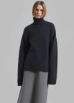 Women Grey Rhea Trapeze Turtleneck - Charcoal Knitwear The Frankie Shop
