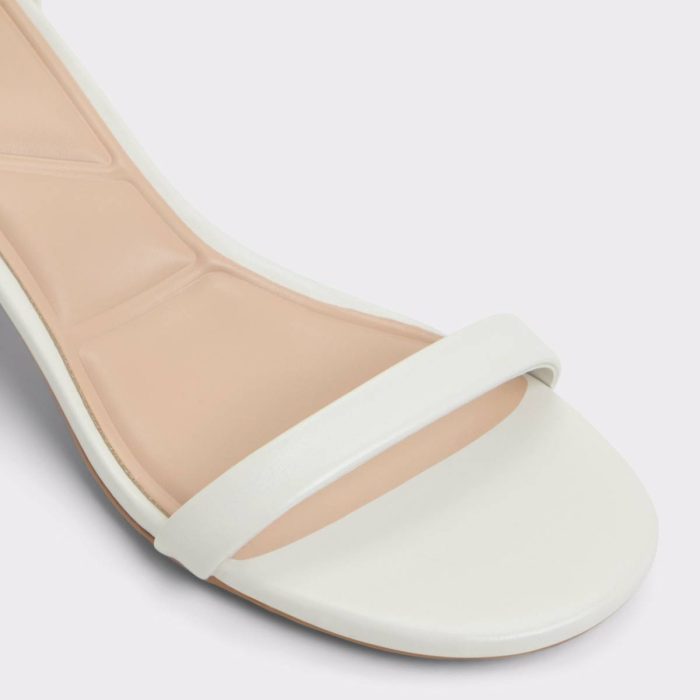 Women Heels Aldo Calliope White/Bone Women's Block Heels White/Bone