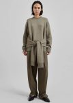 Women Jw Anderson Draped Tie Front Jumper - Khaki The Frankie Shop Knitwear Green