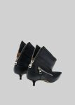 Women Jw Anderson Kitten Heel Biker Boots - Black Black The Frankie Shop Heels