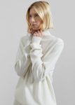 Women Knitwear The Frankie Shop White Eve Thin Turtleneck Sweater - Ivory