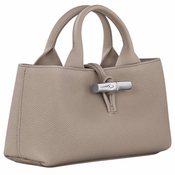 Women Le Roseau S Handbag Clay - Leather Clay Longchamp Leather Bags
