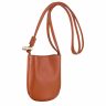 Women Leather Bags Le Roseau S Crossbody Bag Bark - Leather Longchamp Bark