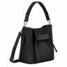 Women Leather Bags Longchamp 3D S Crossbody Bag Black - Leather Black