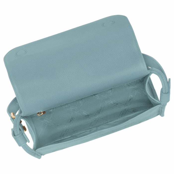 Women Leather Bags Longchamp Eucalyptus Le Foulonné M Crossbody Bag Eucalyptus - Leather