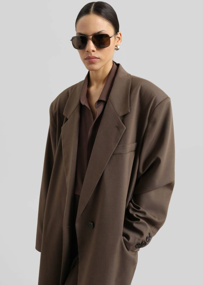 Women Lehto Long Coat - Brown Brown The Frankie Shop Outerwear