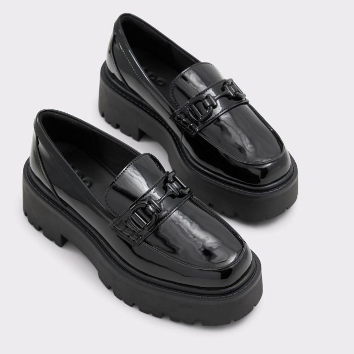 Women Loafers & Oxfords Oneameth Black Synthetic Patent Women's Loafers & Oxfords Aldo Black Synthetic Patent