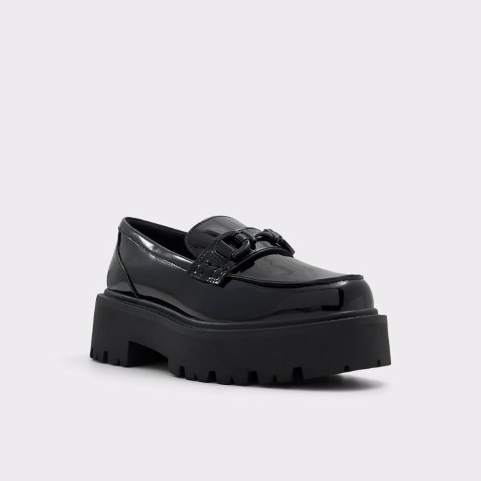 Women Loafers & Oxfords Oneameth Black Synthetic Patent Women's Loafers & Oxfords Aldo Black Synthetic Patent