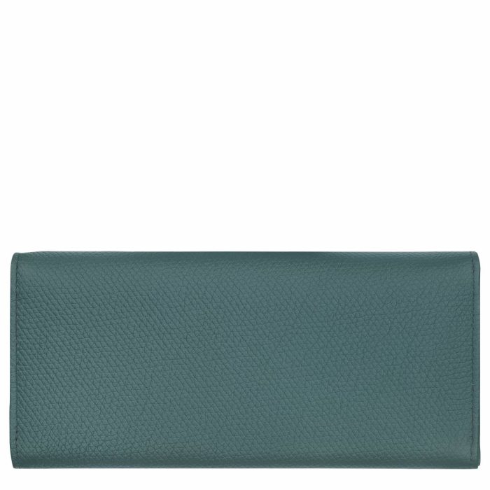 Women Longchamp Cedar Leather Wallets Le Roseau Flap Wallet Cedar - Leather