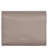 Women Longchamp Leather Wallets Turtledove Le Foulonné Wallet Turtledove - Leather