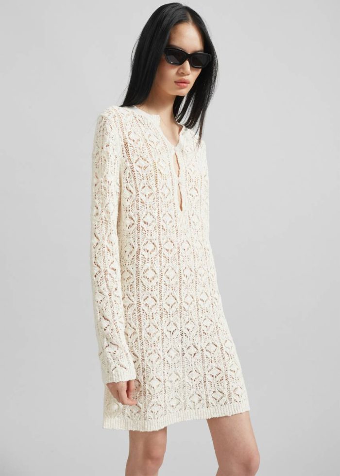 Women Loulou Studio Evan Lace Stitch Dress - Ivory The Frankie Shop White Dresses