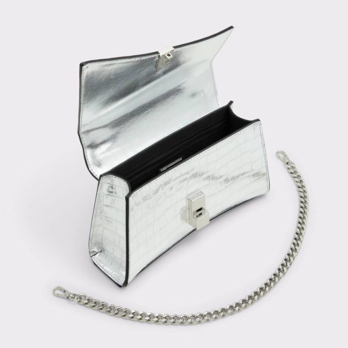 Women Lucenaax Silver Women's Top Handle Bags Aldo Silver Top Handle Bags