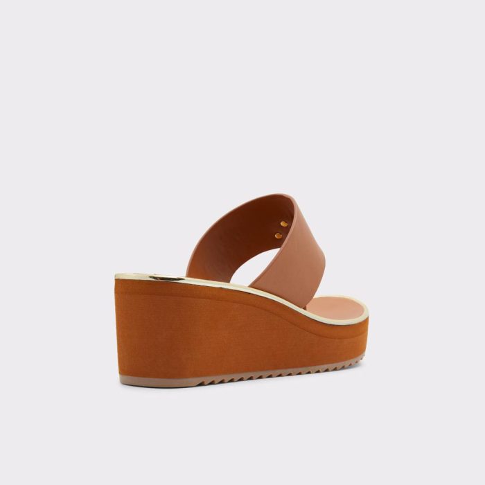 Women Maesllan Medium Brown Women's Wedges Sandals Aldo Medium Brown