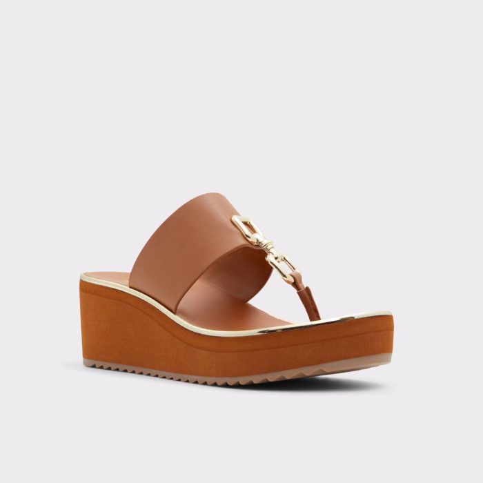 Women Maesllan Medium Brown Women's Wedges Sandals Aldo Medium Brown