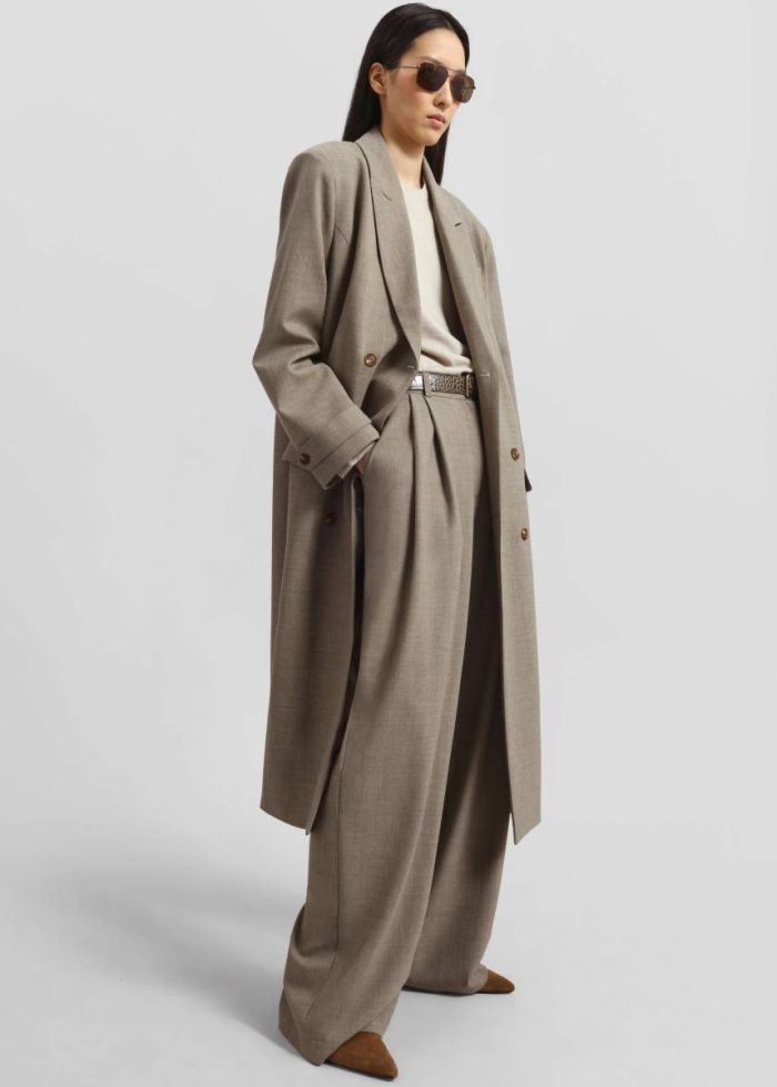 Women Outerwear Beige Sonoma Long Coat - Taupe The Frankie Shop