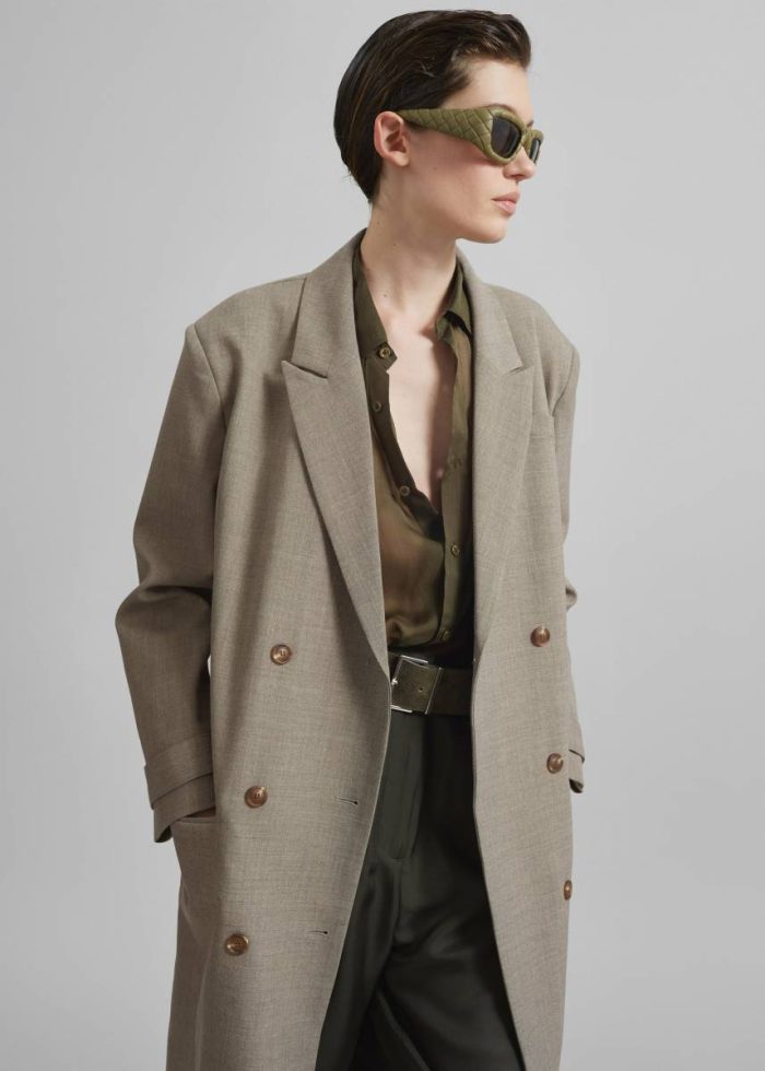 Women Outerwear Beige Sonoma Long Coat - Taupe The Frankie Shop