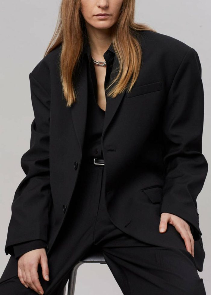Women Outerwear Black The Frankie Shop Gelso Oversized Blazer - Black
