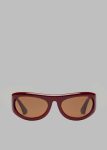 Women Port Tanger Safaa Sunglasses - Burgundy Acetate/Tobacco Lens Sunglasses The Frankie Shop Red