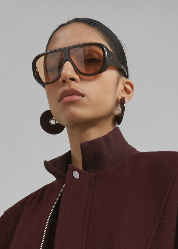 Women Red Arley Oversized Bomber - Burgundy Outerwear The Frankie Shop
