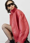 Women Red Outerwear The Frankie Shop Zion Bomber Jacket - Red