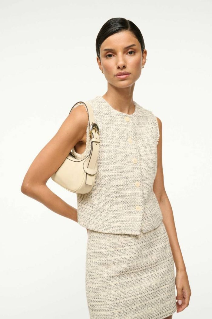 Women Shoulder Owen Bag Cream Staud