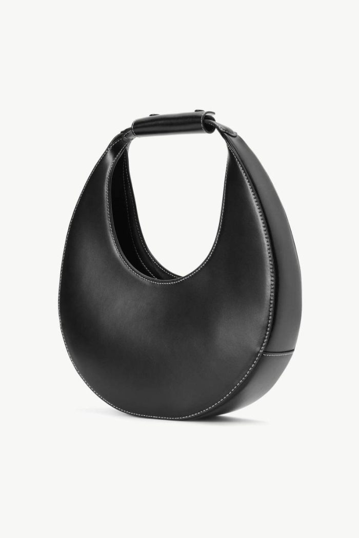 Women Staud Moon Bag | Black Shoulder