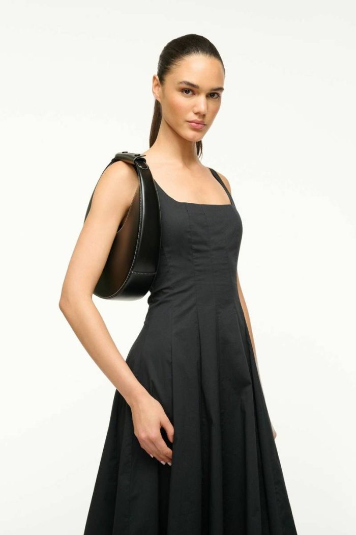 Women Staud Moon Bag | Black Shoulder