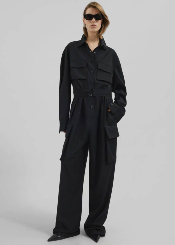 Women Suzie Jumpsuit - Black Black Jumpsuits The Frankie Shop