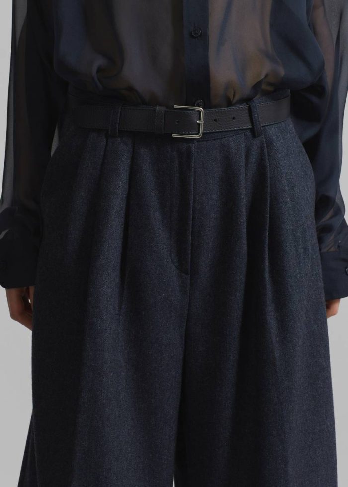 Women The Frankie Shop Blue Bottoms Aminah Trousers - Navy