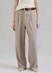 Women The Frankie Shop Brown Bottoms Nessi Pintuck Trousers - Taupe