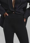 Women The Frankie Shop Cara Knit Leggings - Black Black Bottoms