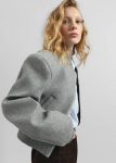 Women The Frankie Shop Glane Padded Wool Bomber Jacket - Grey Melange Outerwear Grey