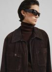 Women The Frankie Shop Haillot Suede Long Jacket - Brown Brown Outerwear