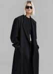 Women The Frankie Shop London Double Breasted Coat - Black Outerwear Black
