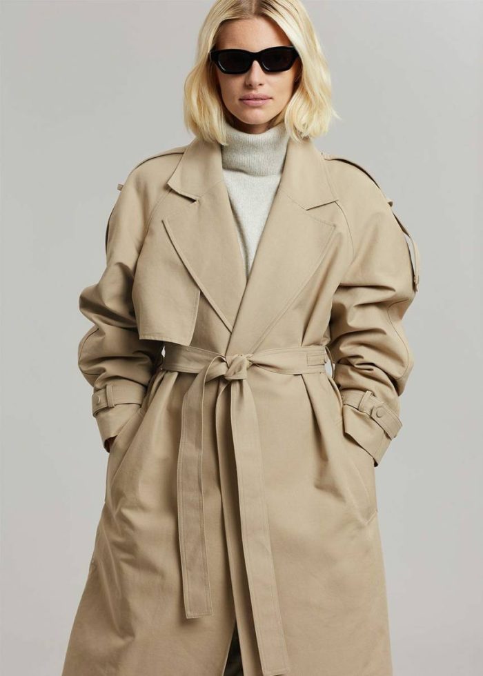 Women The Frankie Shop Outerwear Rhodes Trench Coat - Natural Beige