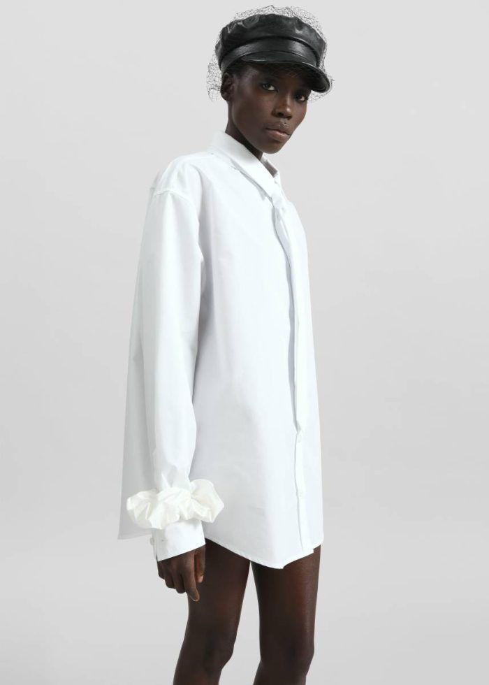 Women The Frankie Shop Perna Tie Neck Shirt - White White Tops