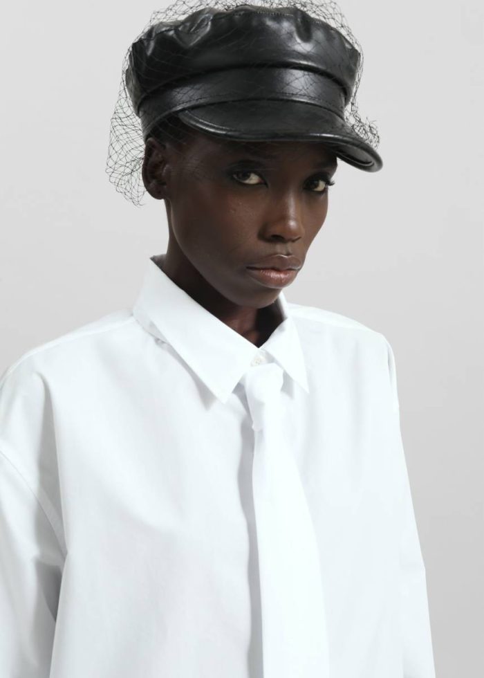 Women The Frankie Shop Perna Tie Neck Shirt - White White Tops
