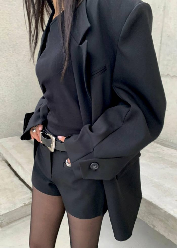 Women The Frankie Shop Pia Boxy Blazer - Black Black Outerwear