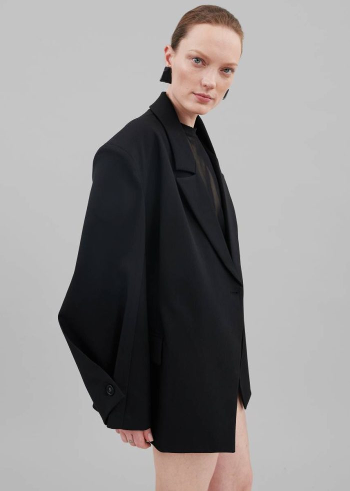 Women The Frankie Shop Pia Boxy Blazer - Black Black Outerwear