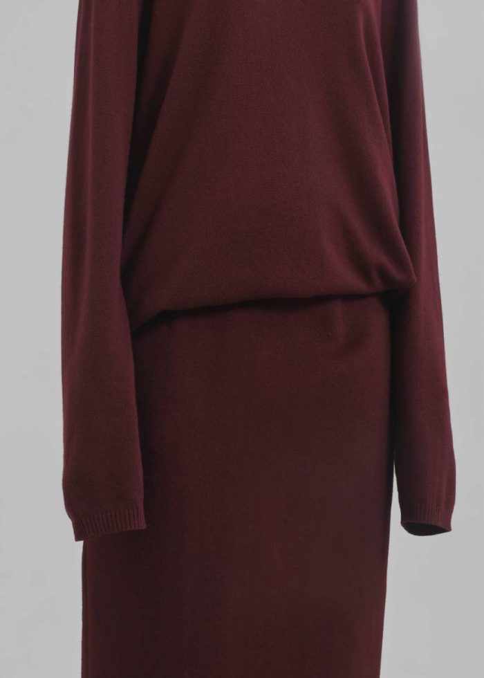 Women The Frankie Shop Red Arley Midi Skirt - Burgundy Bottoms