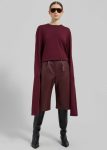 Women The Frankie Shop Red Bottoms Coralie Faux Leather Bermuda Shorts - Burgundy