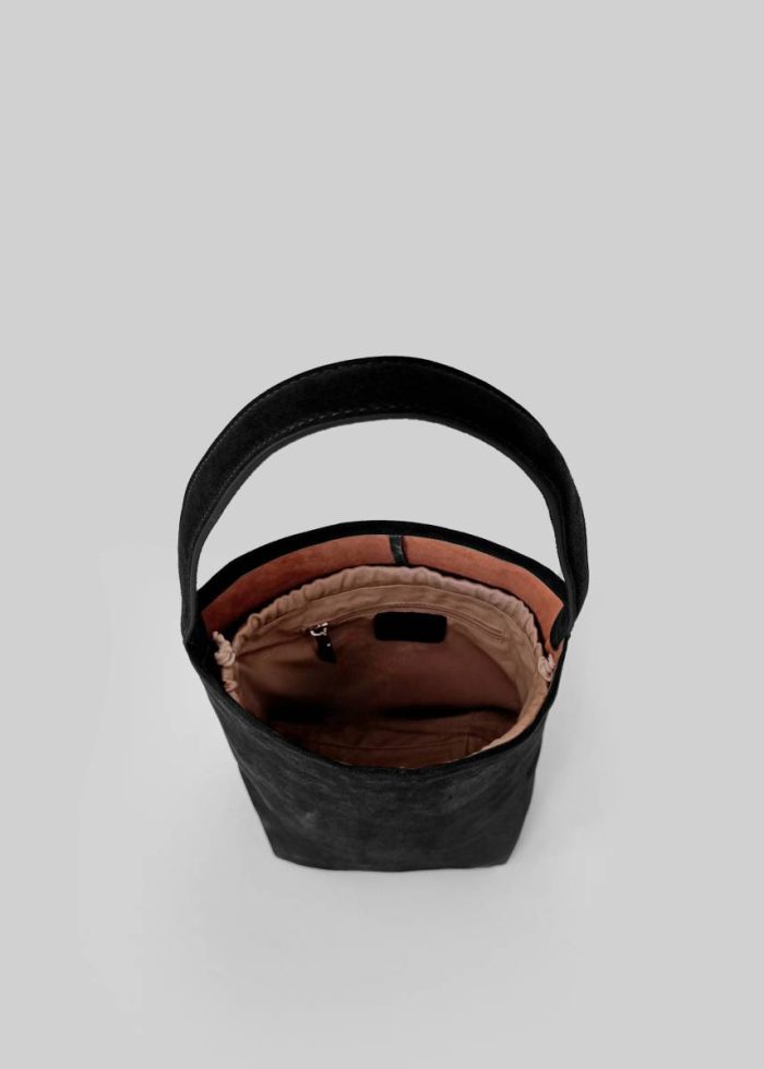 Women The Frankie Shop Royso Suede Bucket Bag - Black Black Bags