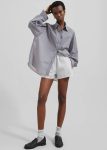 Women The Frankie Shop Tops Grey Ira Semi Sheer Button Up Shirt - Grey